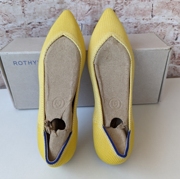 Rothy's Sunshine Yellow 'The Point' women's flats shoes - Picture 4 of 16